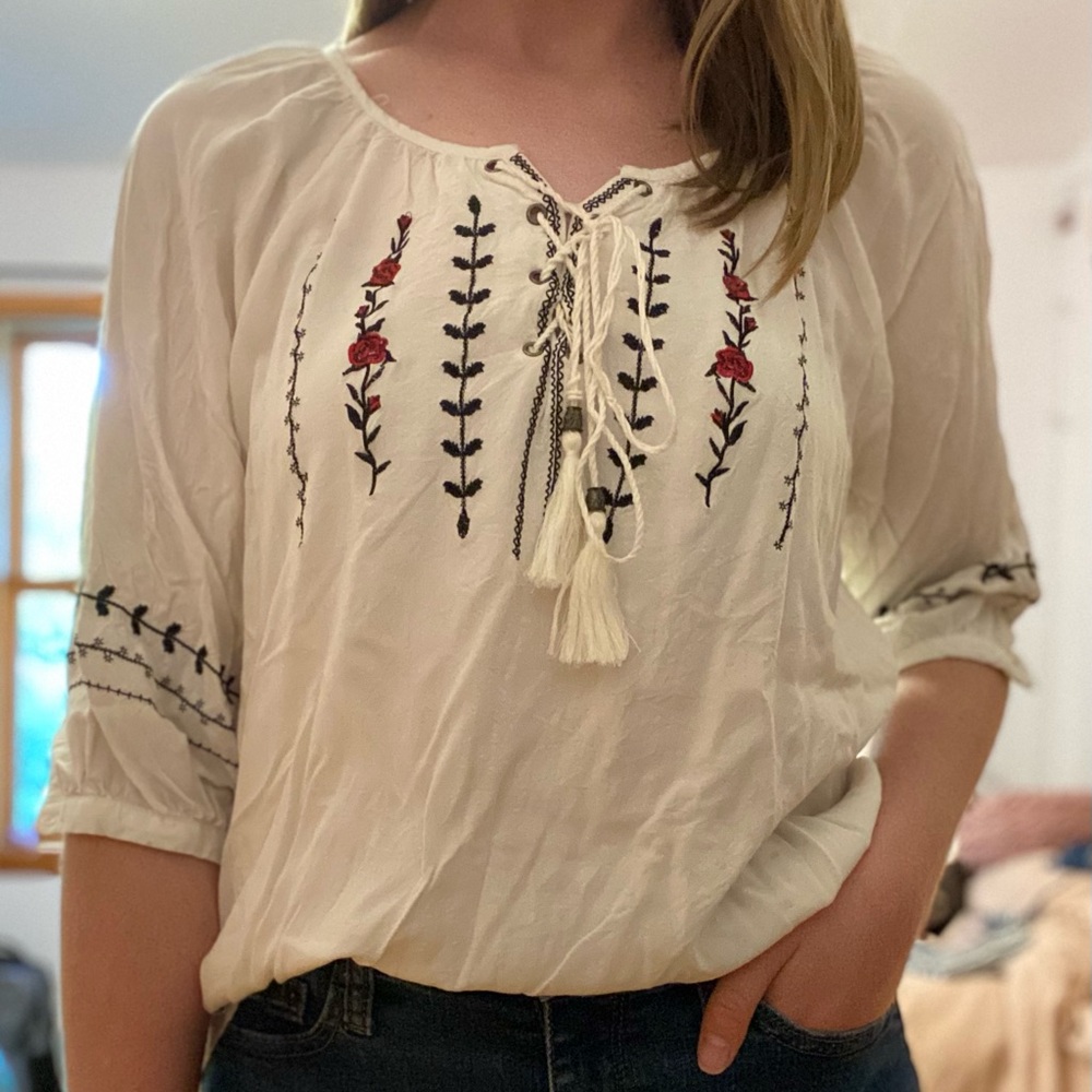 White summer top